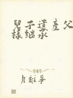 儿子遗产父母怎样继承