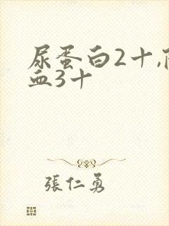 尿蛋白2十,隐血3十