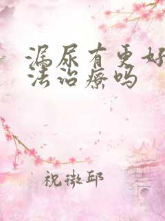 漏尿有更好的办法治疗吗