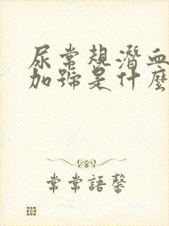 尿常规潜血1个加号是什么意思