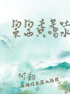 狗狗老是吐不吃东西只喝水