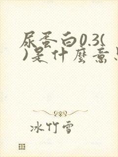 尿蛋白0.3( )是什么意思