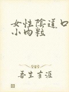 女性阴道口起了小肉粒