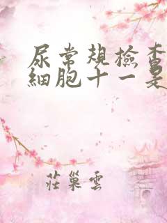 尿常规检查尿白细胞十一是什么意思