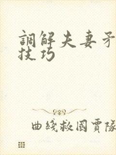 调解夫妻矛盾的技巧