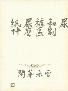 纸尿裤和尿不湿什么区别