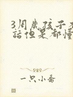 3周岁孩子不说话但是都懂正常吗