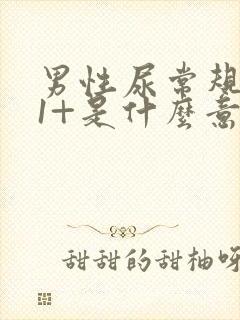 男性尿常规潜血1+是什么意思