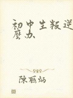 初中生叛逆时怎么办