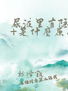 尿液里有隐血2+是什么原因