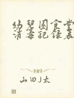 幼儿园食堂环境消毒记录表