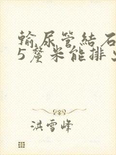 输尿管结石0.5厘米能排出么