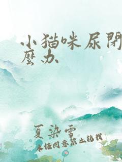 小猫咪尿闭了怎么办