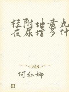 桂附地黄丸吃了夜尿增多什么原因