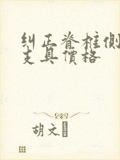 纠正脊椎侧弯的支具价格