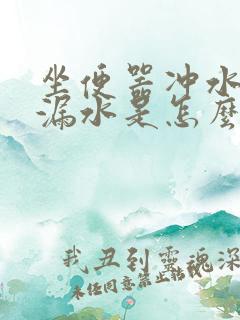 坐便器冲水底部漏水是怎么回事