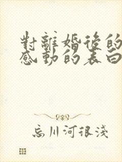 对离婚后的女人感动的表白