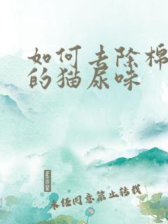 如何去除棉被上的猫尿味