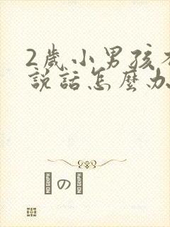 2岁小男孩不会说话怎么办