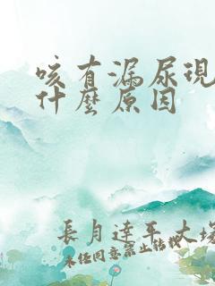 咳有漏尿现象是什么原因