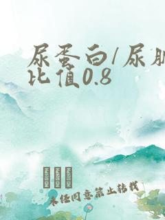 尿蛋白/尿肌酐比值0.8