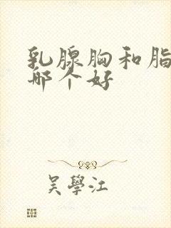 乳腺胸和脂肪胸哪个好