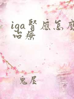 iga肾应怎么治疗