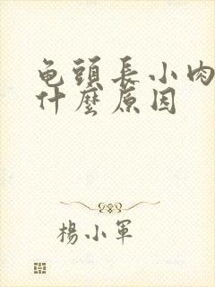 龟头长小肉粒是什么原因