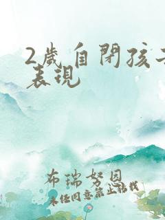 2岁自闭孩子的表现