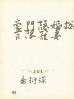 豪门隐婚总裁的有限宠妻