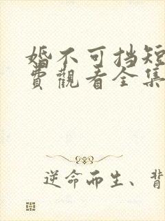 婚不可挡短剧免费观看全集