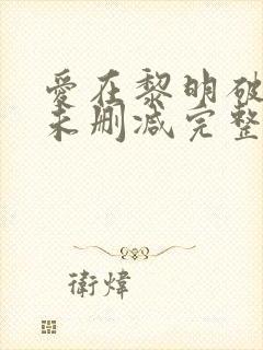 爱在黎明破晓前未删减完整在线