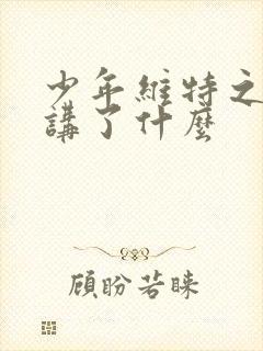 少年维特之烦恼讲了什么