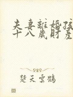 夫妻离婚孩子满十八岁财产怎么分配