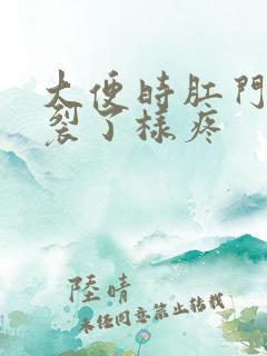 大便时肛门像撕裂了样疼