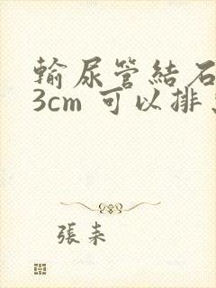 输尿管结石0.3cm 可以排出吗