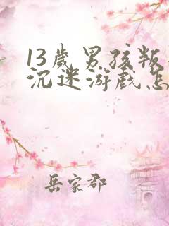 13岁男孩叛逆沉迷游戏怎么办呀