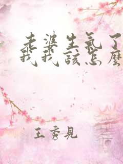 老婆生气了不理我我该怎么办