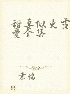 甜妻似火霍爷超爱全集