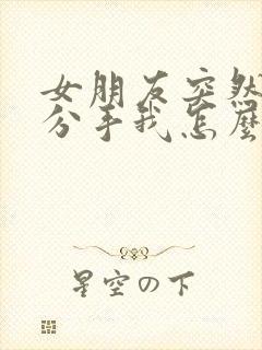 女朋友突然提出分手我怎么挽回