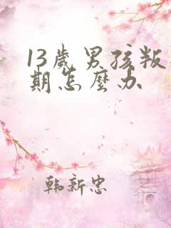 13岁男孩叛逆期怎么办