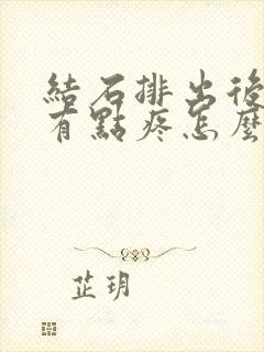 结石排出后尿道有点疼怎么办