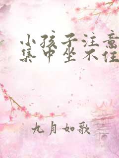 小孩子注意力不集中坐不住