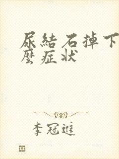 尿结石掉下去什么症状