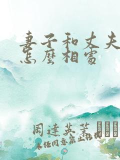 妻子和丈夫应该怎么相处