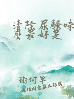 清除尿骚味用什么最好是