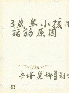 3岁半小孩不说话的原因