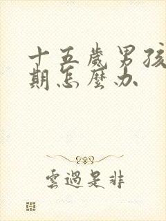 十五岁男孩叛逆期怎么办