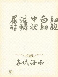 尿液中白细胞和非鳞状细胞高