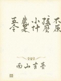 五岁小孩不听指令是什么原因